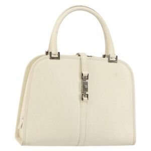Gucci Jackie Leather White Leather Handbag